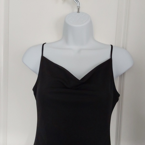 FINAL SALE! Wet Seal, S, black formal dress. Spaghetti strap, drape front. - Picture 2 of 6